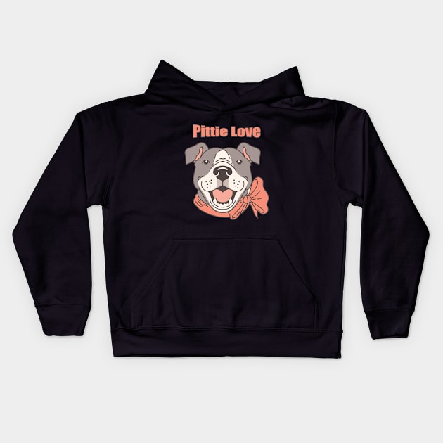 Pitbull T-shirts Pittie Love Kids Hoodie by PrintsyCreations